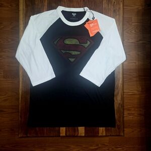 YoungLA -SOLDOUT- Superman Collab  Men's 3/4 Sleeve Shirt.
